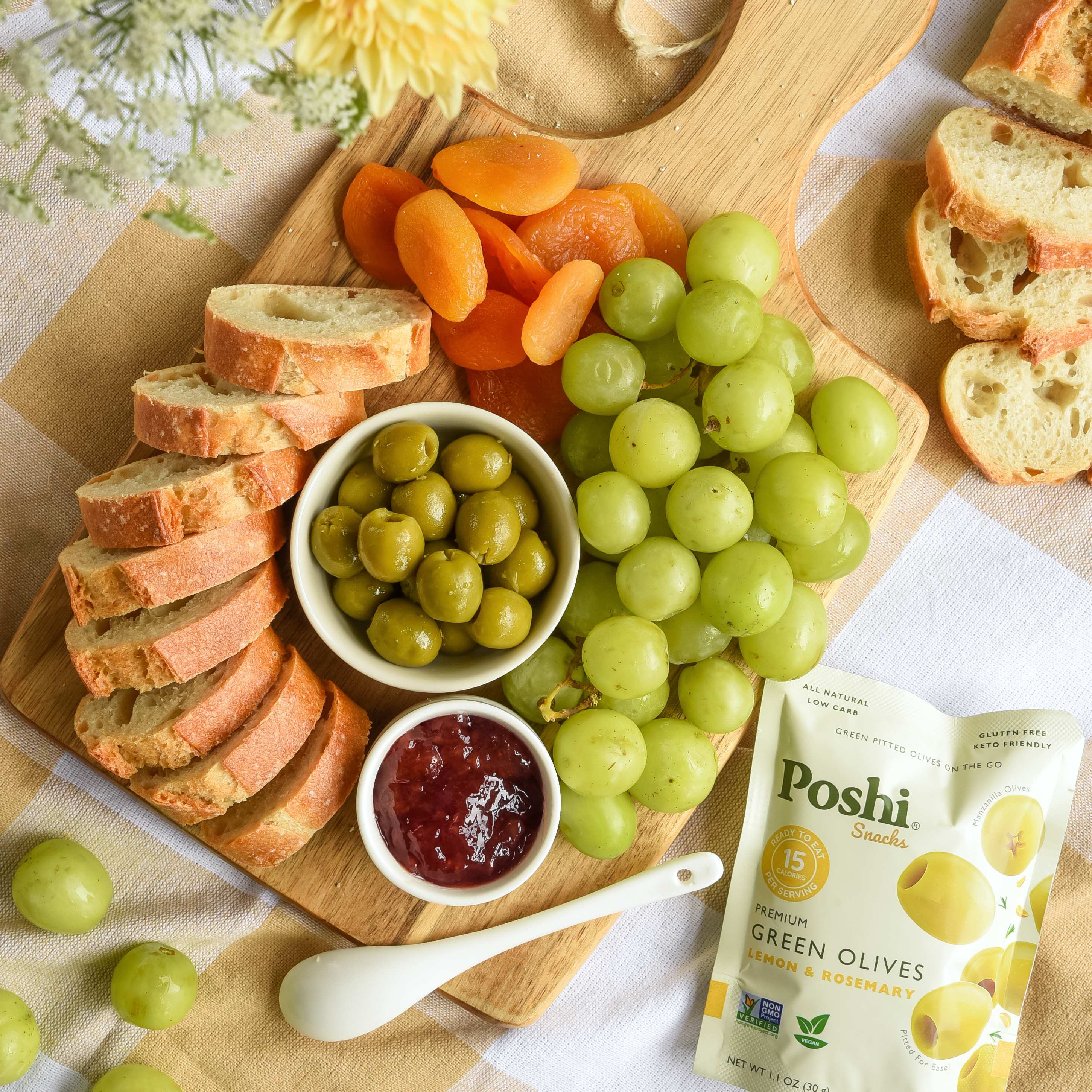 Pitted Green Olives With Lemon & Rosemary - 10 Snack Packs (1.1 OZ/Pouch)