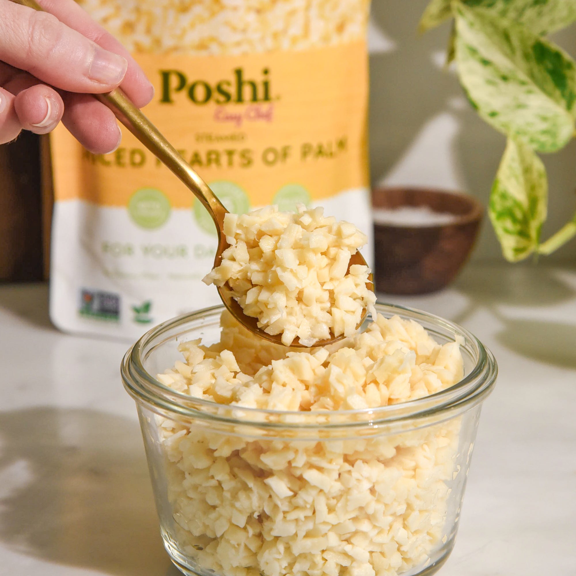 Riced Hearts of Palm | Easy Chef - 10 Pack (7 OZ/Pouch)