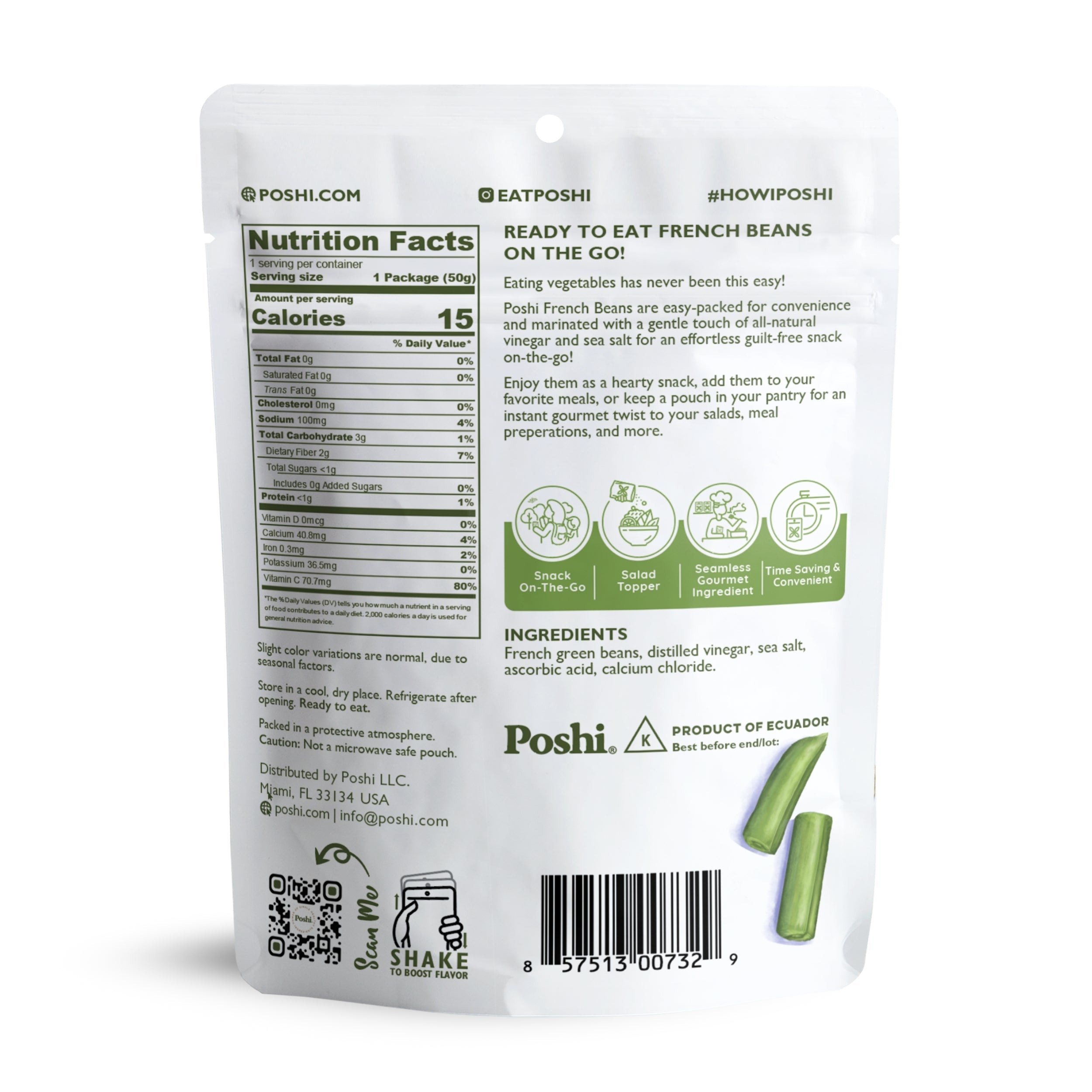 French Beans Original Flavor - 10 Pack (1.76 OZ/Pouch)