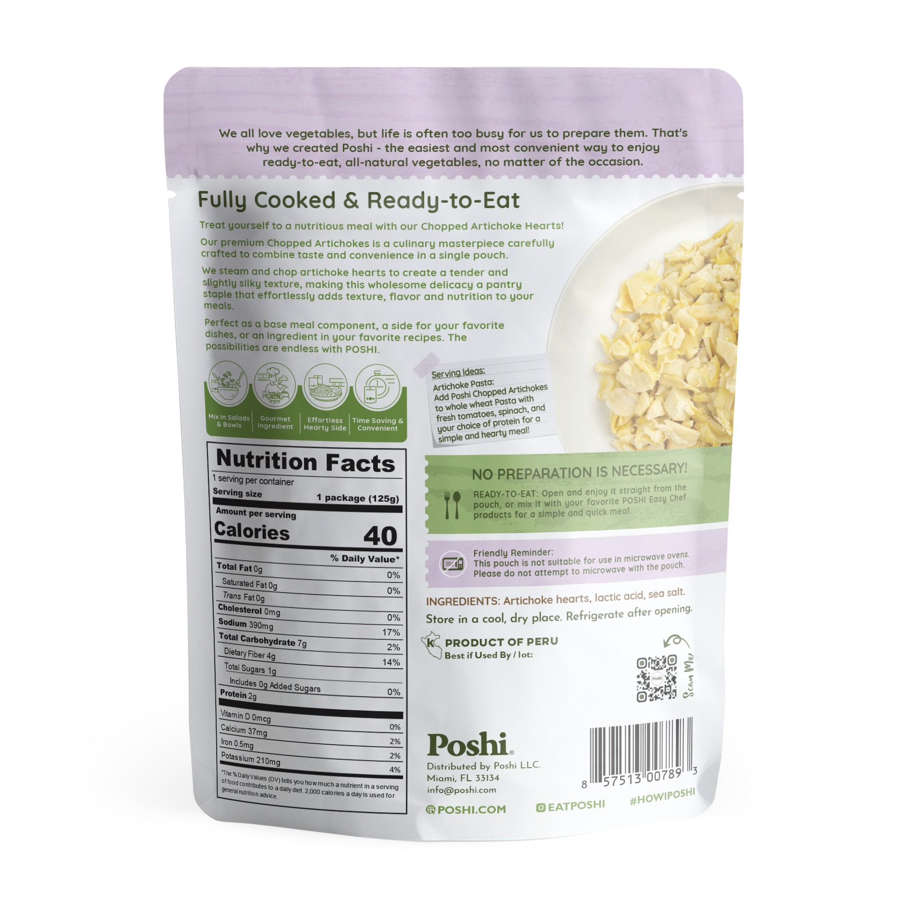 Chopped Artichokes | Easy Chef - 10 Pack (4.4 OZ/Pouch)