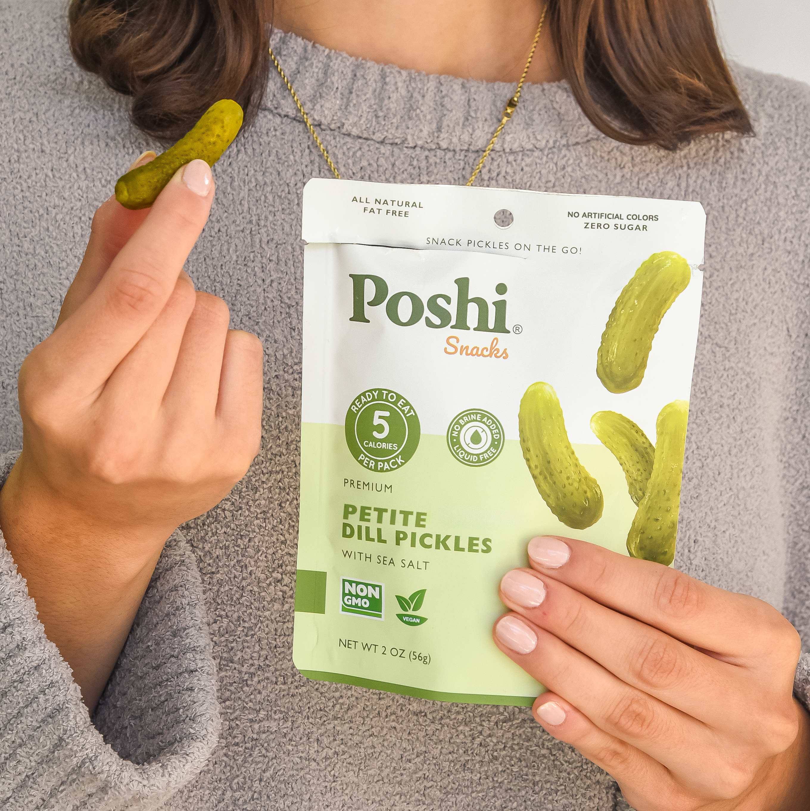 Petite Dill Pickles - 10 Snack Packs (2 OZ/Pouch)