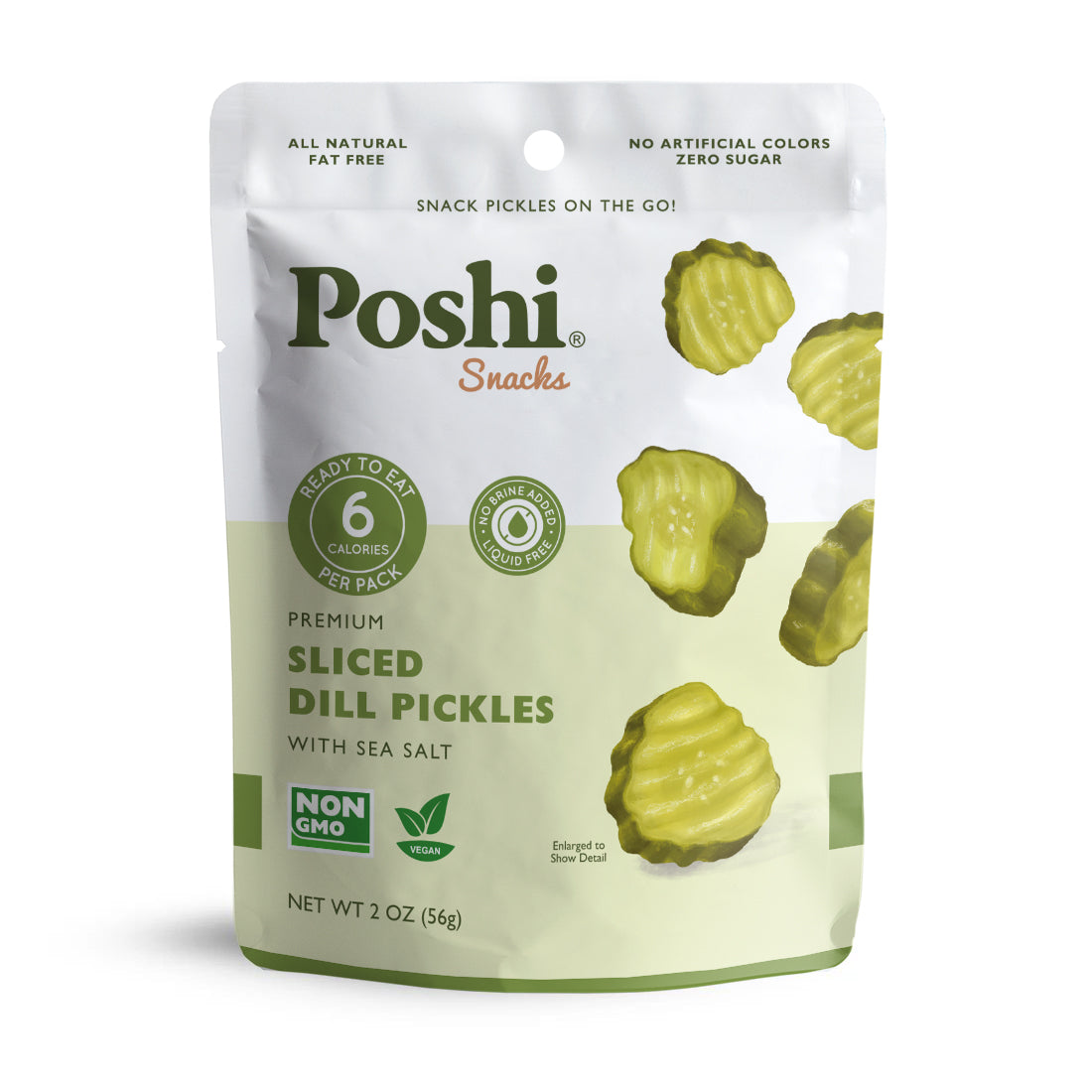 Sliced Dill Pickles - 10 Snack Packs (2 OZ/Pouch)