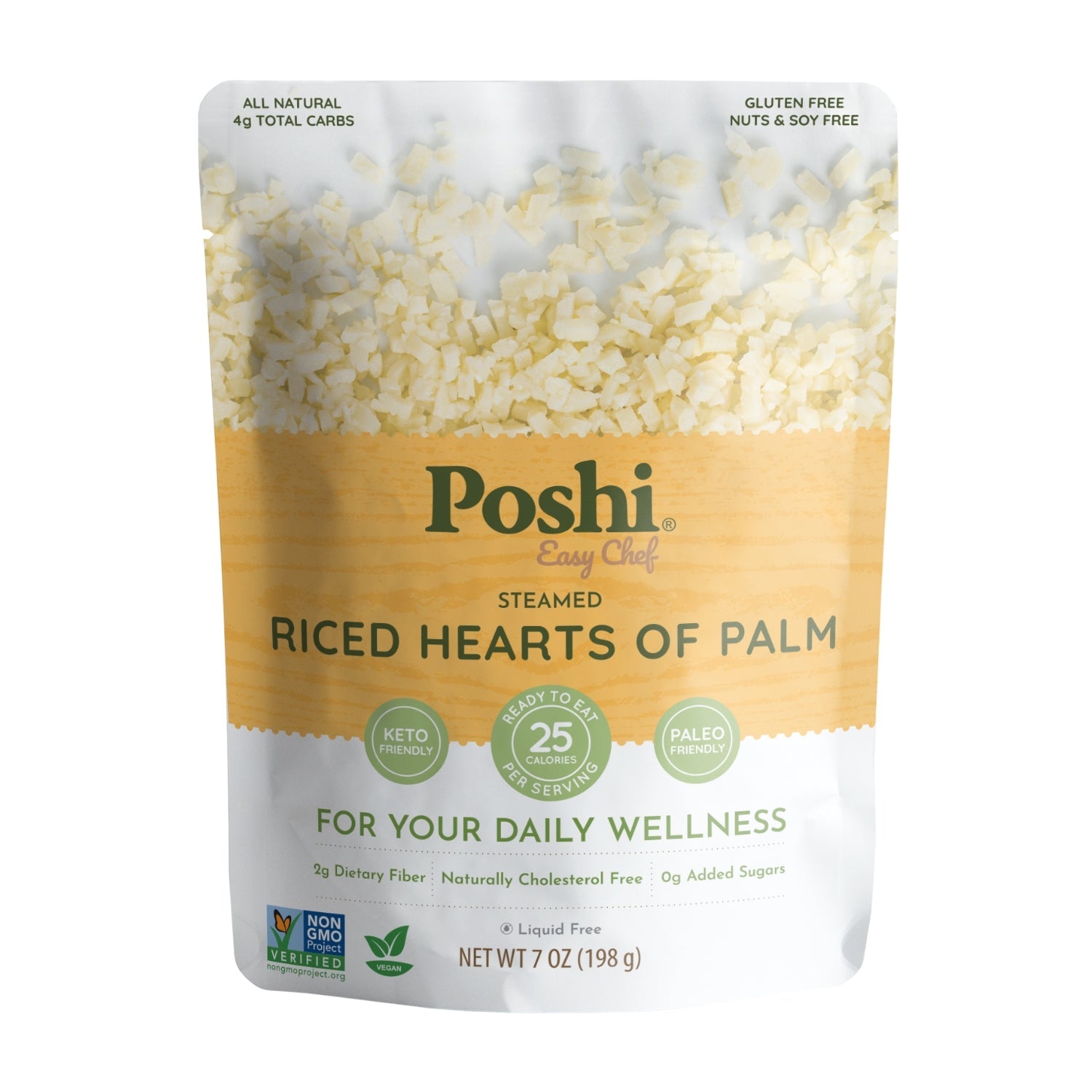Riced Hearts of Palm | Easy Chef - 10 Pack (7 OZ/Pouch)